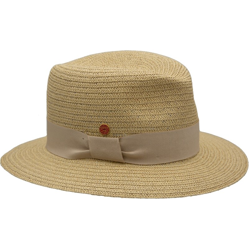 Béžový dámský klobouk Fedora - Mayser Nane