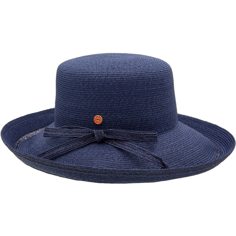 Dámský modrý crushable letní slaměný klobouk Lilien - Mayser
