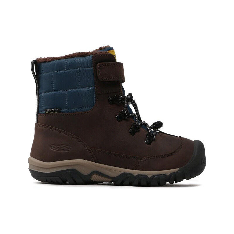 Dětské boty Keen Jr Greta Boot WP Coffee Bean-Blue Wing