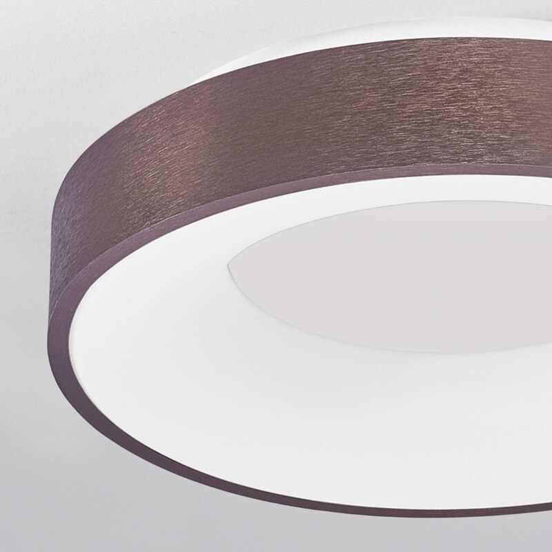 Hnědé stropní LED světlo Nova Luce Rando Thin 38 cm