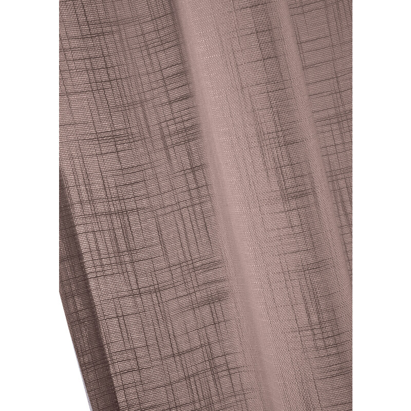 bonprix Závěs ve lněném vzhledu, s recyklovaným polyesterem (2 ks) Hnědá