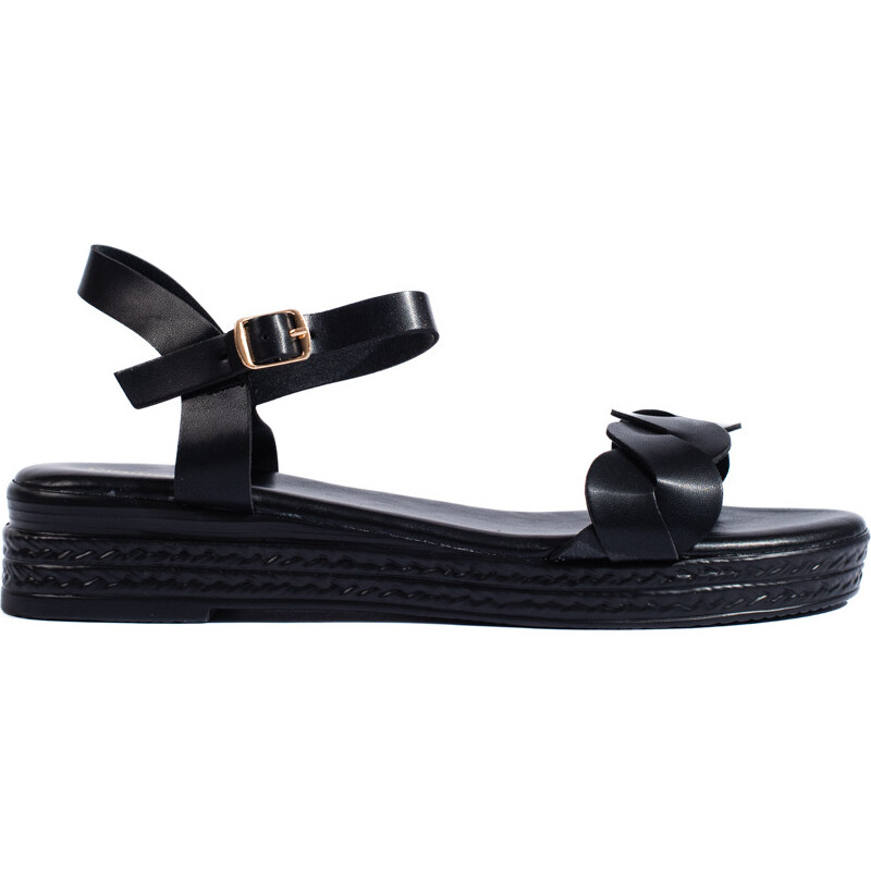 Shelvt Comfortable black sandals for women