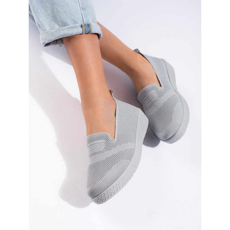 Shelvt Slip-on grey slip-on sneakers