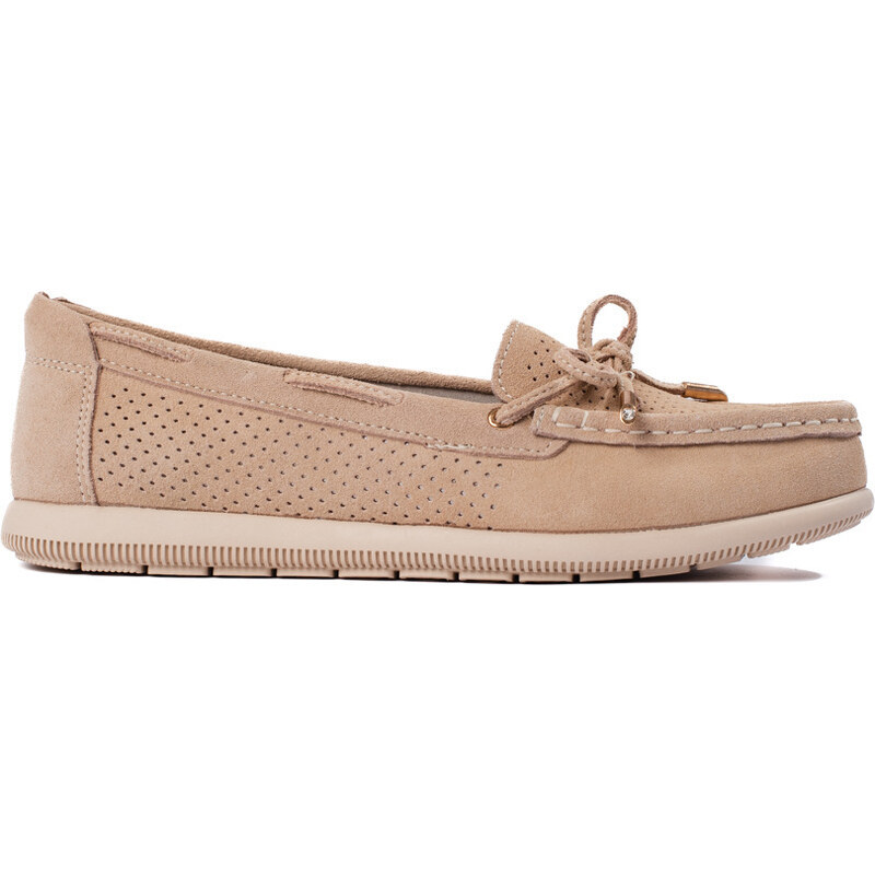 GOODIN Women's beige loafers