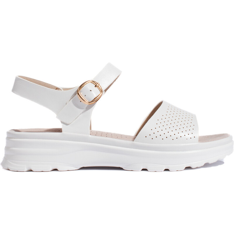 GOODIN Women's comfortable white sandals