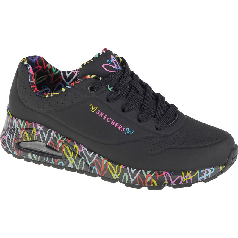 Černé dámské tenisky Skechers Uno - Loving Love Černá