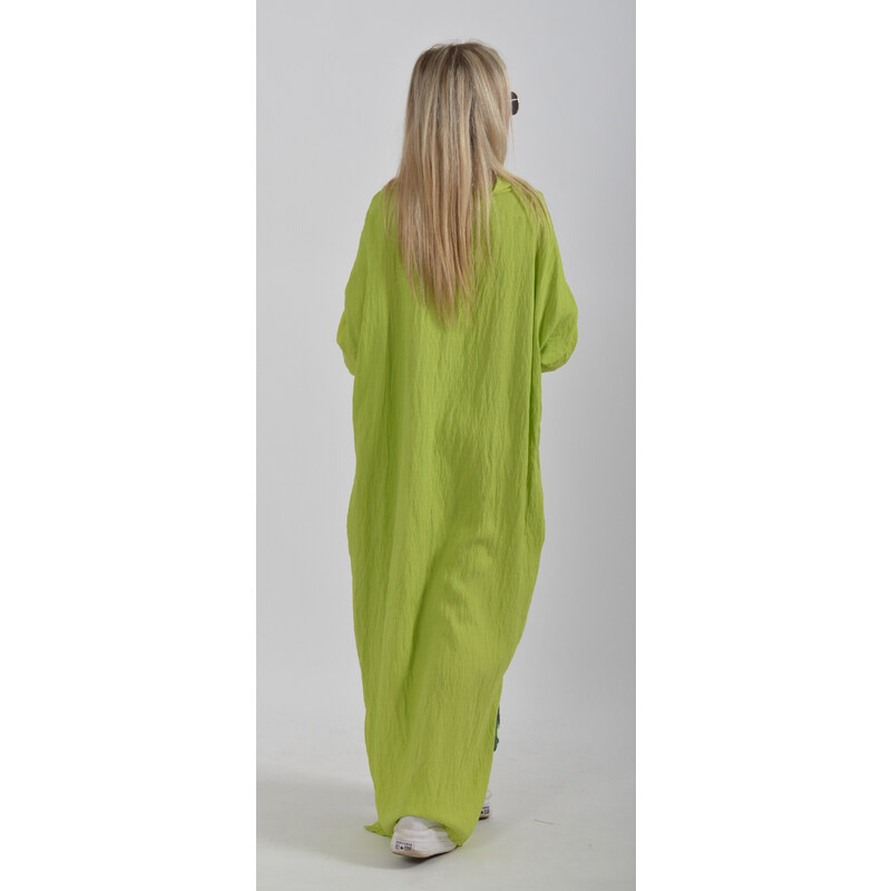 Enjoy Style Zelené dlouhé šaty ES2157