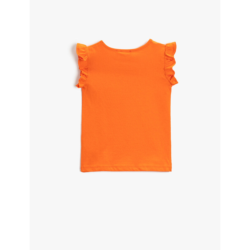 Koton Basic Frilled T-Shirt, Sleeveless