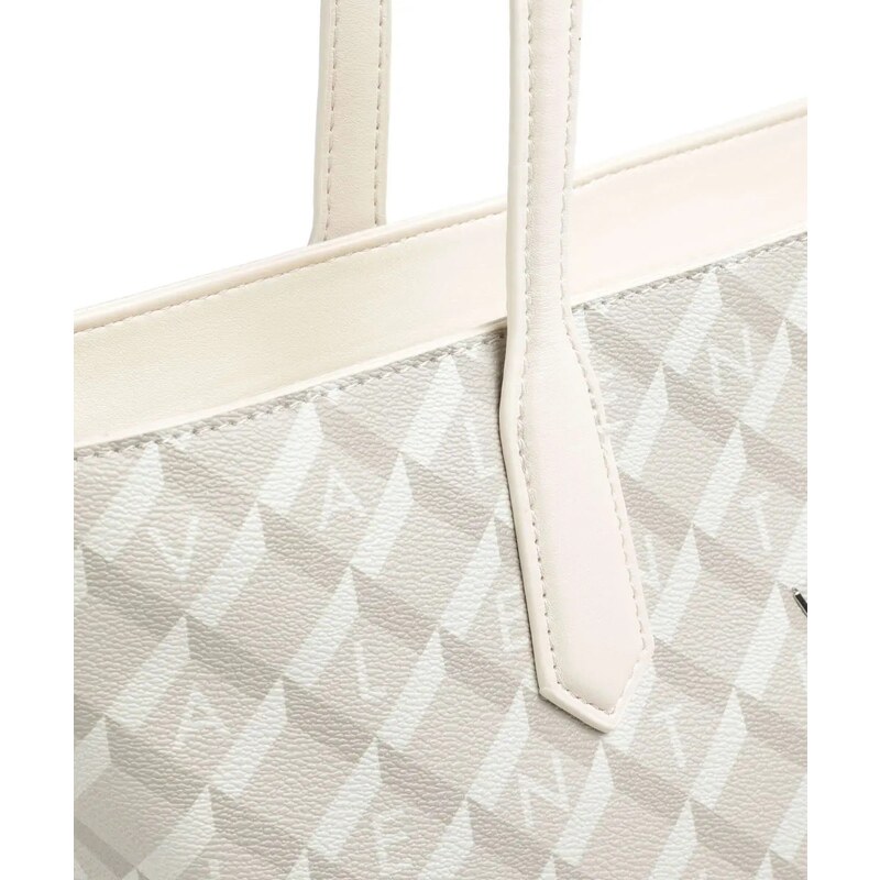 Valentino bags velká kabelka do ruky logo světle béžová