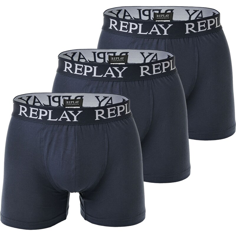 REPLAY Boxerky marine modrá / tmavě modrá / offwhite