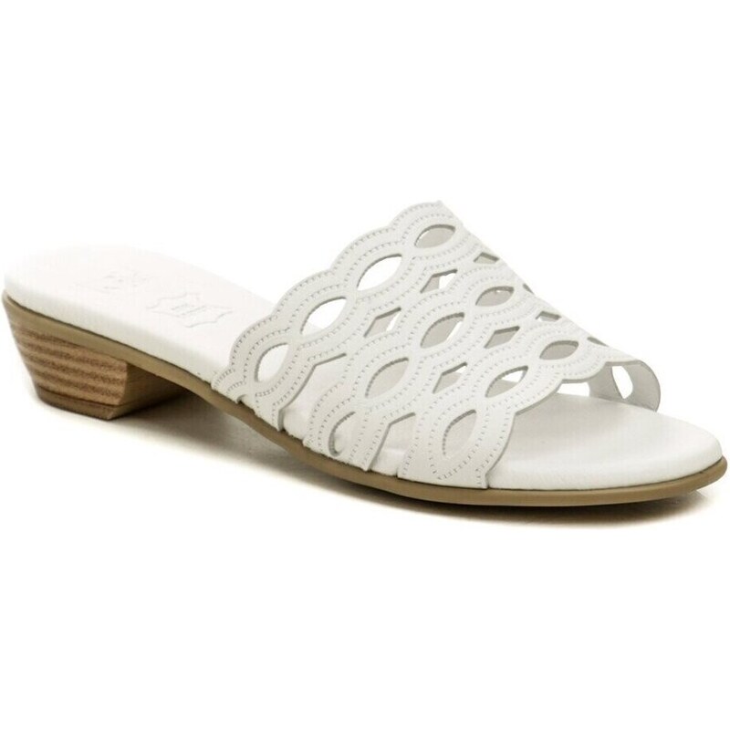 Wild pantofle 066-1625-A2 bílé dámské nazouváky >