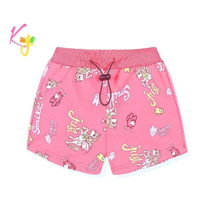 Dívčí kraťasy Kugo FS6796, světle růžové, vel. 104