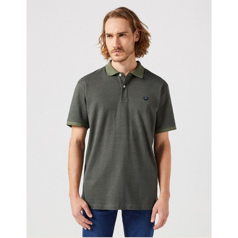 tričko Wrangler POLO SHIRT DUSTY OLIVE