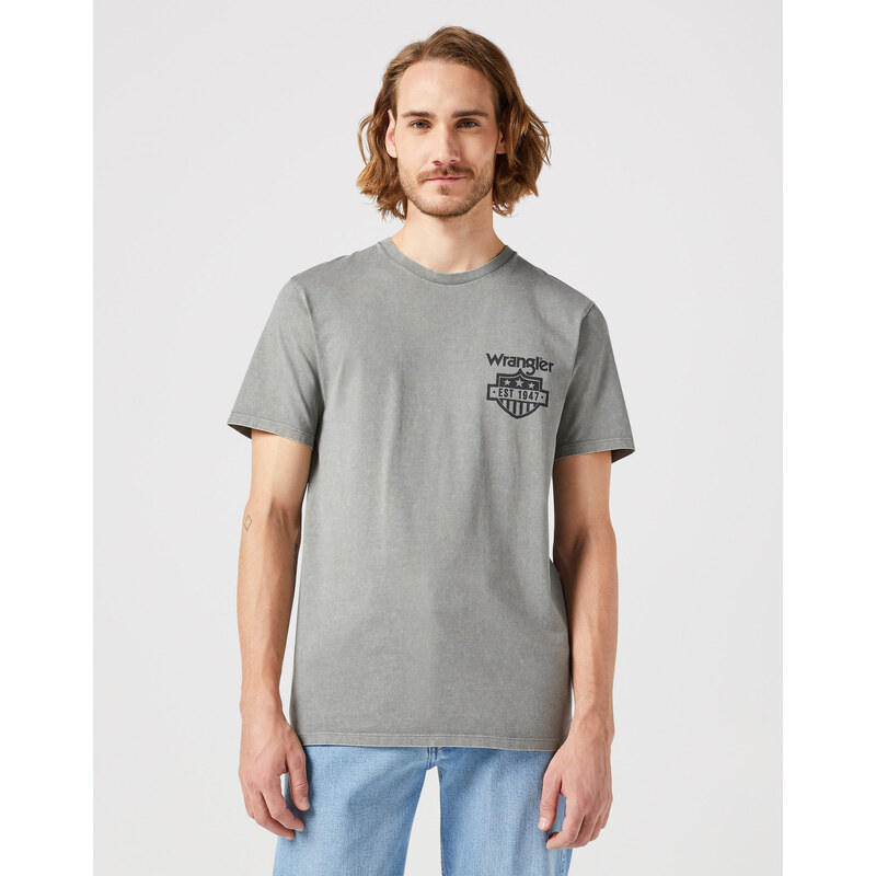 tričko Wrangler GRAPHIC TEE GUN METAL