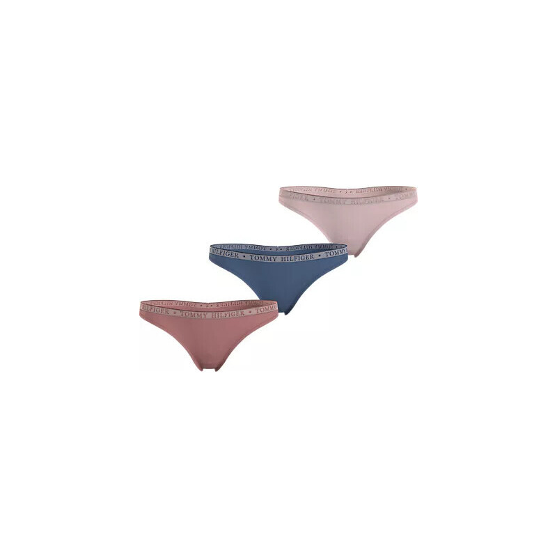 Dámská tanga 3P THONG (EXT SIZES) UW0UW048900VV - Tommy Hilfiger