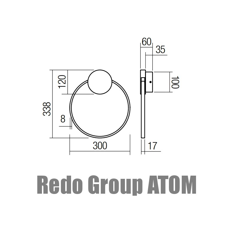 Světla a lustry REDO GROUP Designové nástěnné světlo ATOM 01-3102/LED 11W/3000K