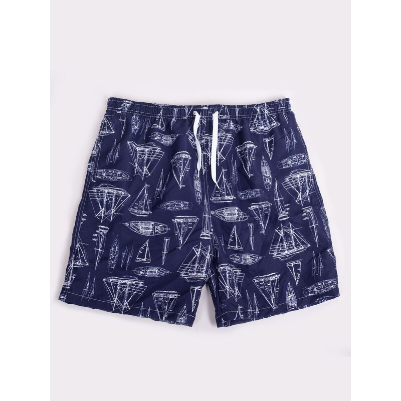 Yoclub Plavky Pánské plážové šortky P1 Navy Blue