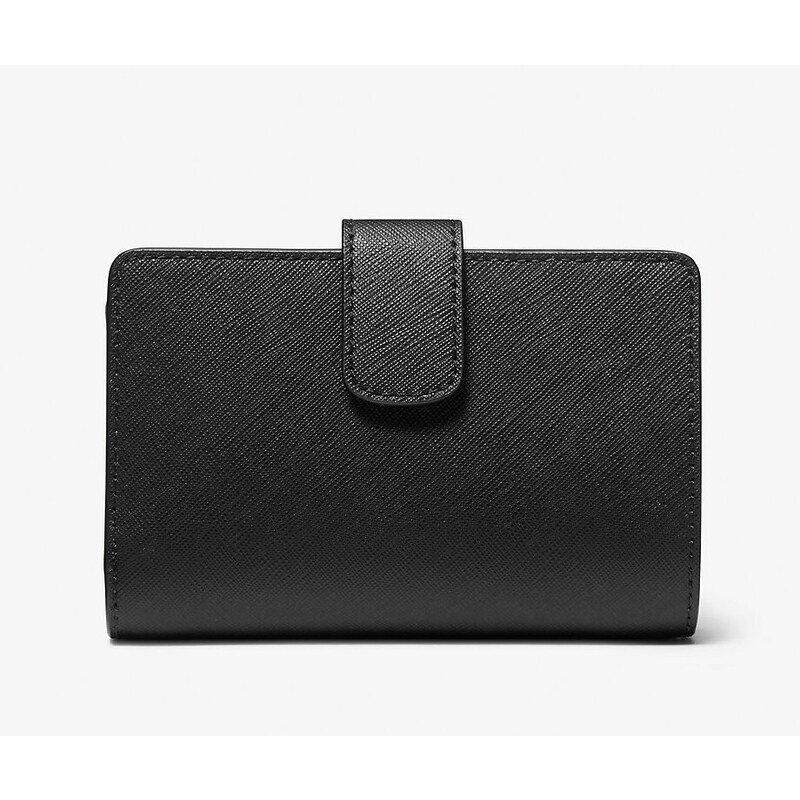 Michael Kors Medium Crossgrain Leather Wallet Black