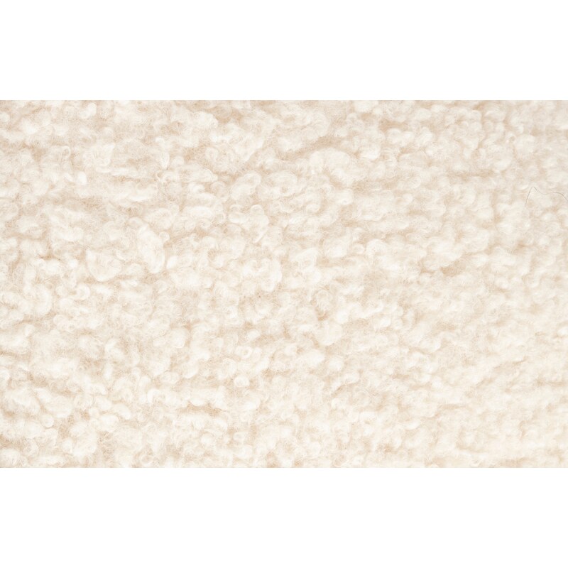 White Label Bílá bouclé lavice WLL NOXX 120 cm