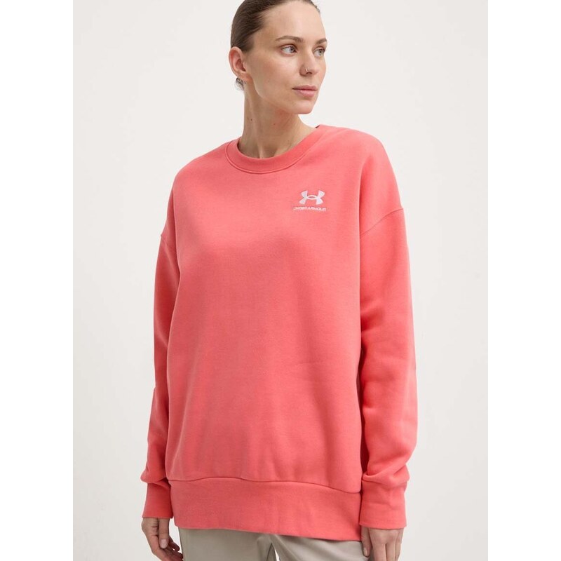 Mikina Under Armour dámská, růžová barva, s aplikací, 1379475