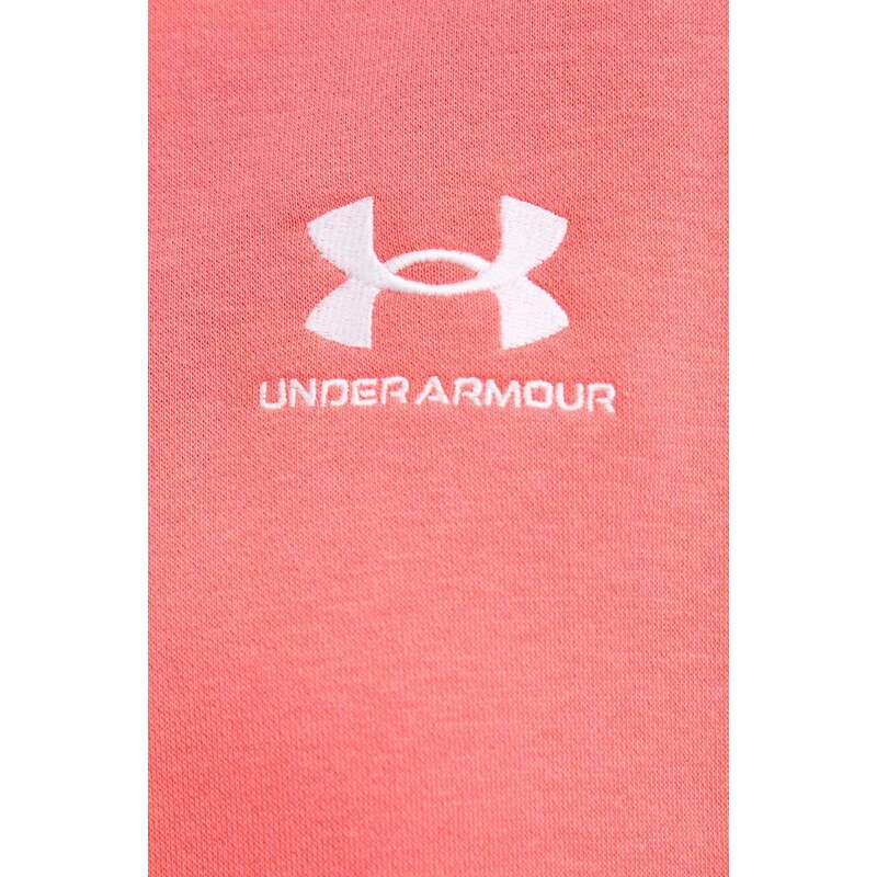 Mikina Under Armour dámská, růžová barva, s aplikací, 1379475