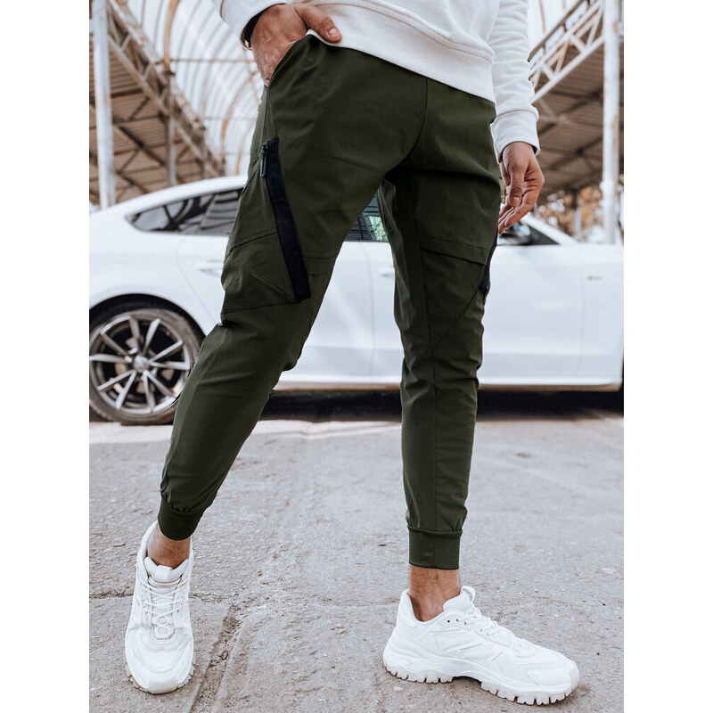 Pánské zelené cargo kalhoty Dstreet