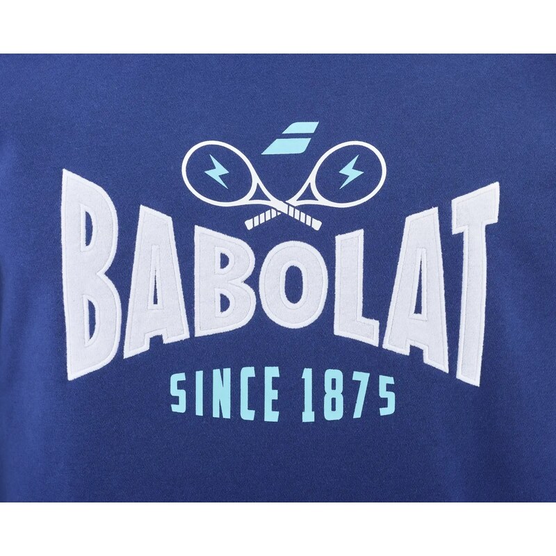 Pánská mikina Babolat Exercise Hood Sweat Men Estate Blue L