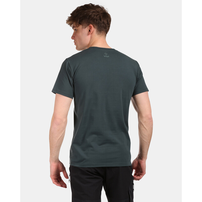Pánské bavlněné tričko Kilpi DISCOVER-M tmavě zelená