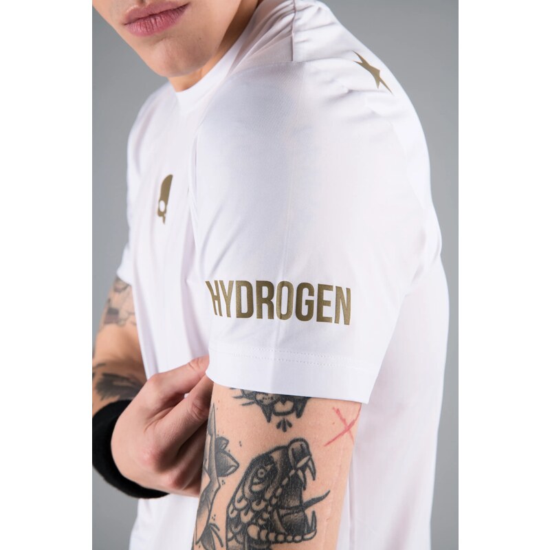 Pánské tričko Hydrogen Star Tech Tee White/Gold XL