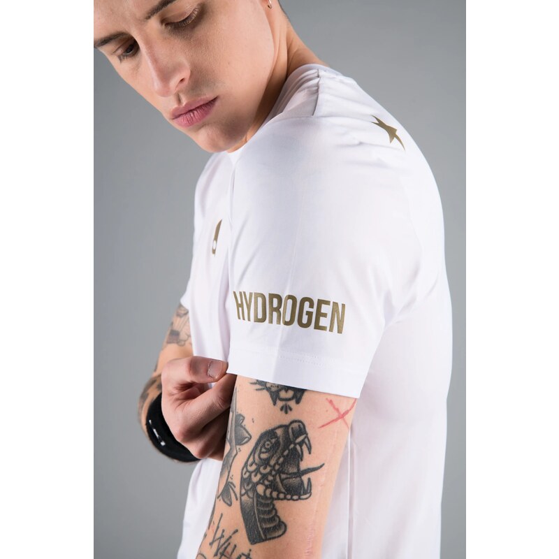 Pánské tričko Hydrogen Star Tech Tee White/Gold XL