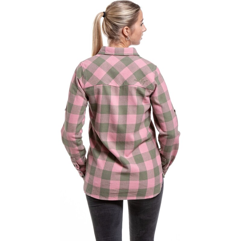 Meatfly dámská košile Olivia 2.0 Premium Pink/Olive | Růžová | 100% bavlna