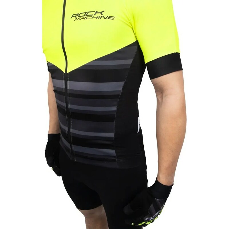 Pánský cyklistický dres Rock Machine MTB/XC černo/zelený