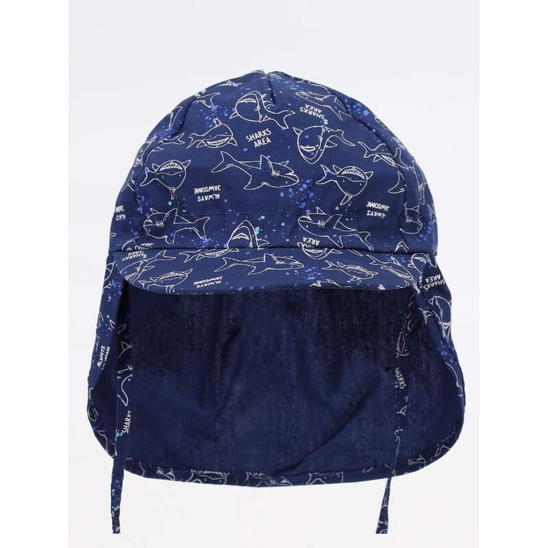 Yoclub Kids's Boys' Summer Cap With Neck Protection CLE-0118C-A100 Navy Blue