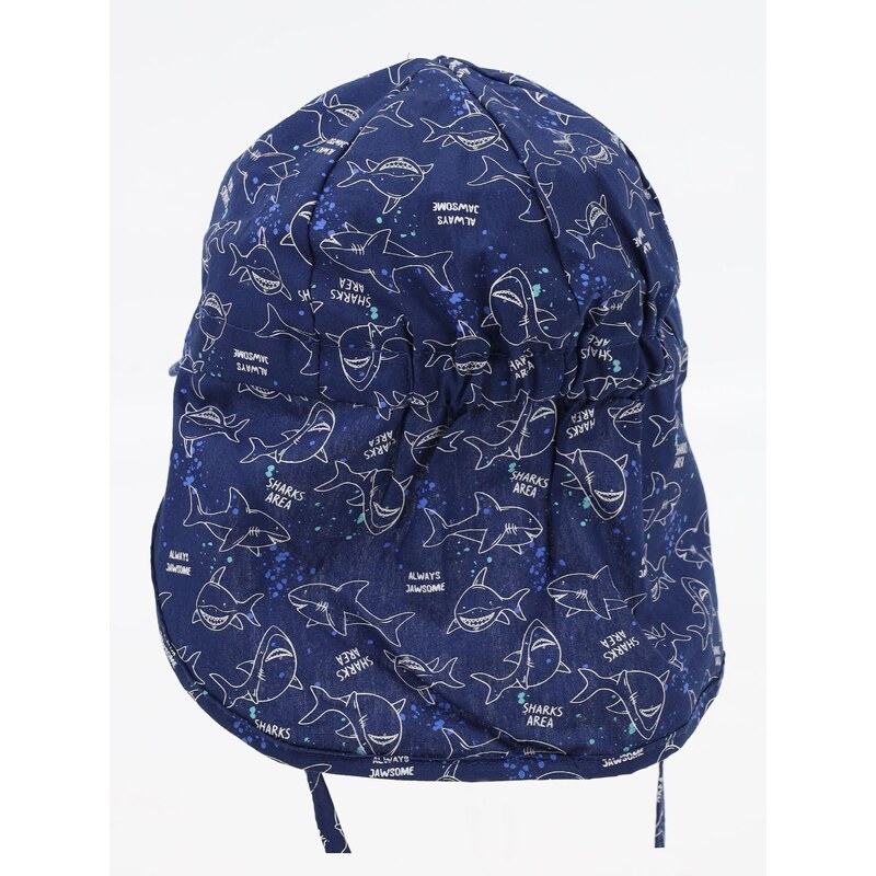 Yoclub Kids's Boys' Summer Cap With Neck Protection CLE-0118C-A100 Navy Blue