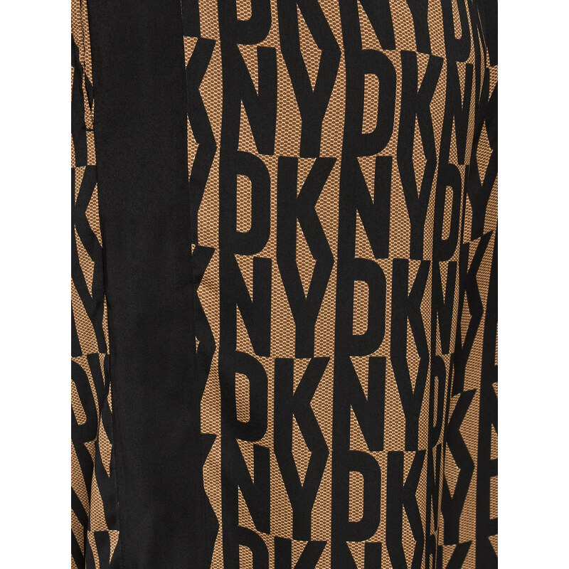 Dámské pyžamo YI90017 202 hnědé s potiskem - DKNY