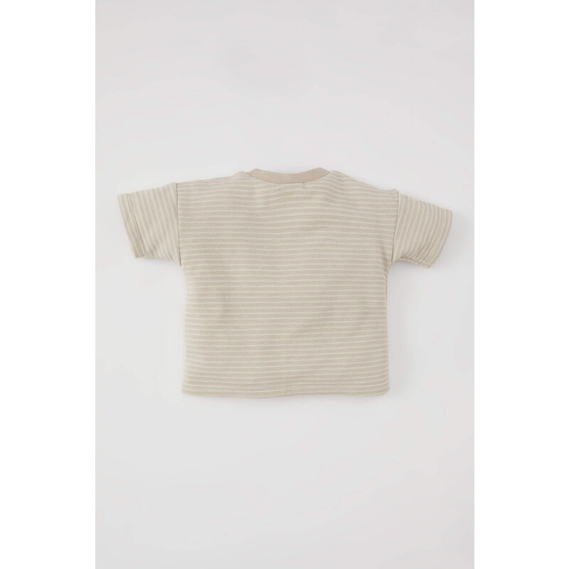 DEFACTO Baby Boy Regular Fit Crew Neck Striped T-Shirt