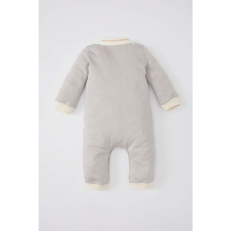 DEFACTO Baby Boy Newborn Polo Neck Long Sleeve Jumpsuit