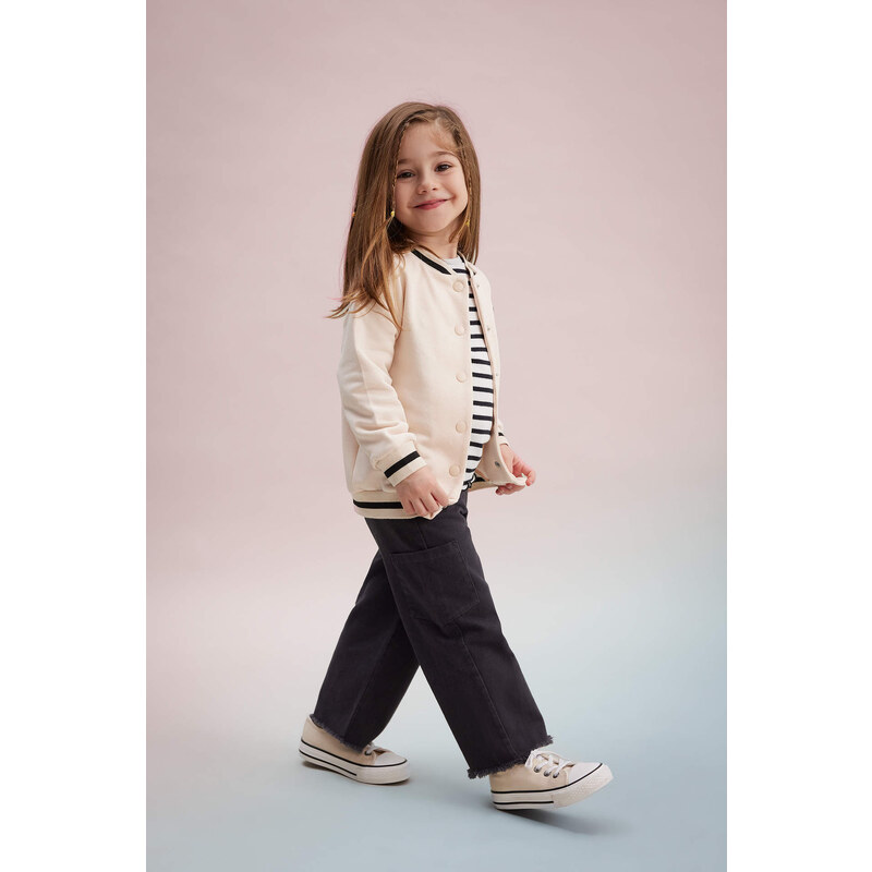 DEFACTO Baby Girl Cargo Fit Gabardine Trousers