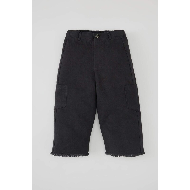 DEFACTO Baby Girl Cargo Fit Gabardine Trousers