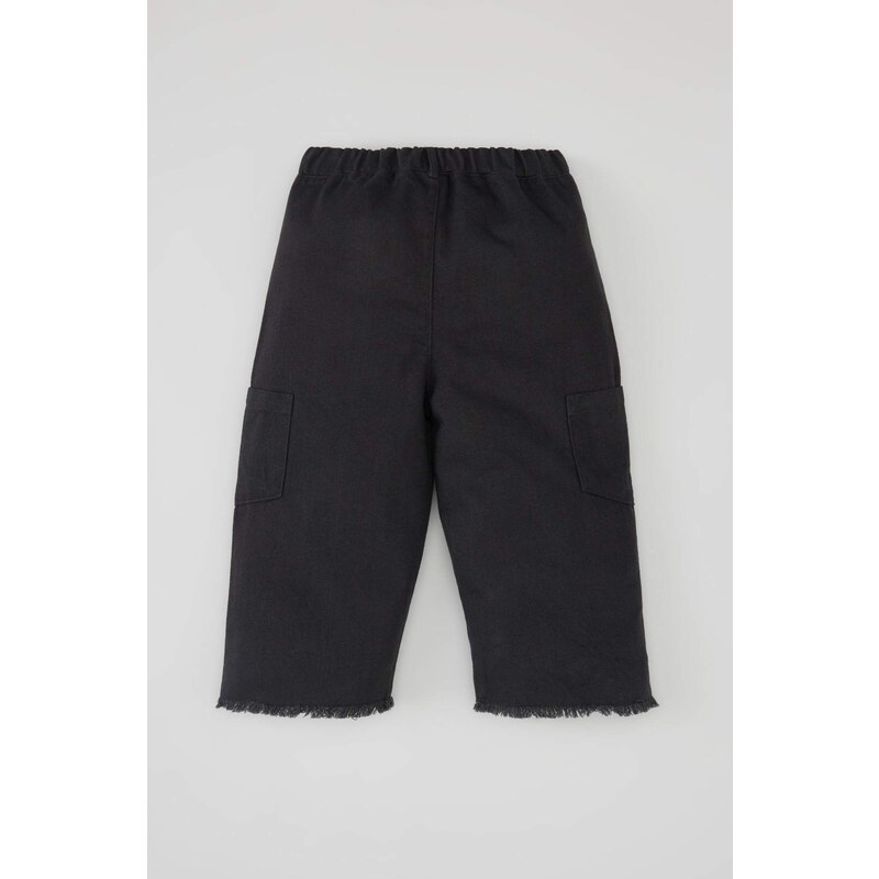 DEFACTO Baby Girl Cargo Fit Gabardine Trousers