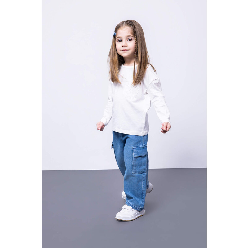 DEFACTO Baby Girl Regular Fit Wide Leg Jeans