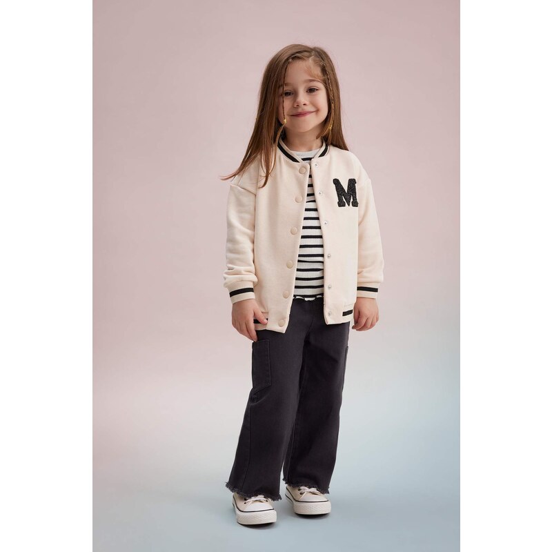 DEFACTO Baby Girl College Collar Bomber Jacket