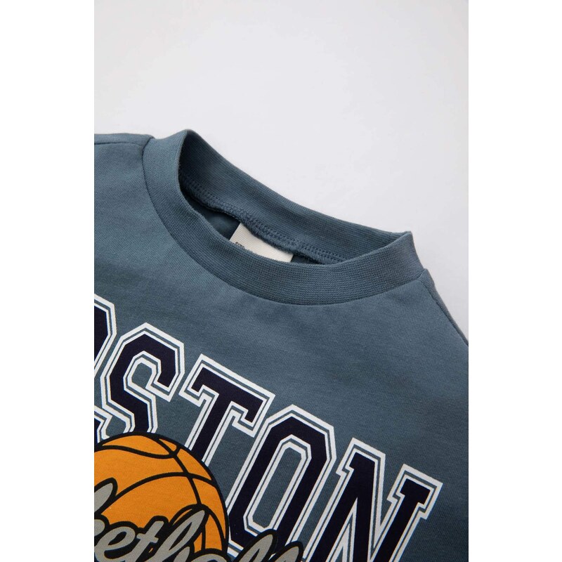 DEFACTO Baby Boy Crew Neck Sports Printed T-Shirt