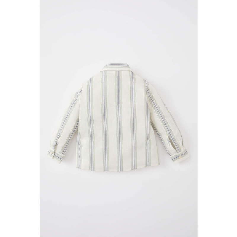 DEFACTO Baby Boy Long Sleeve Striped Shirt