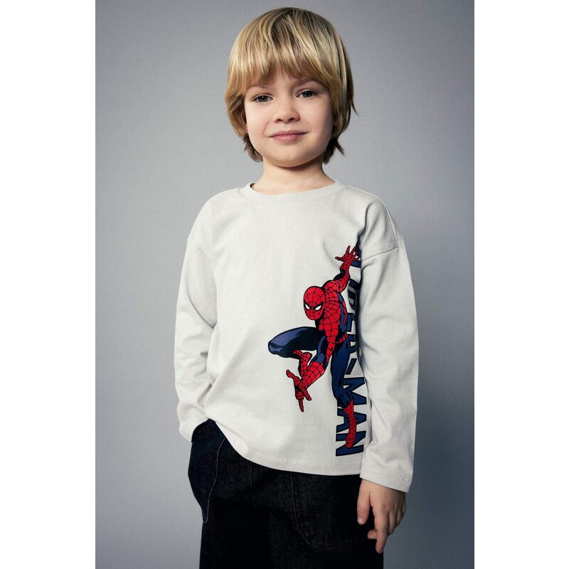 DEFACTO Baby Boy Marvel Comics Cotton Long Sleeve T-Shirt