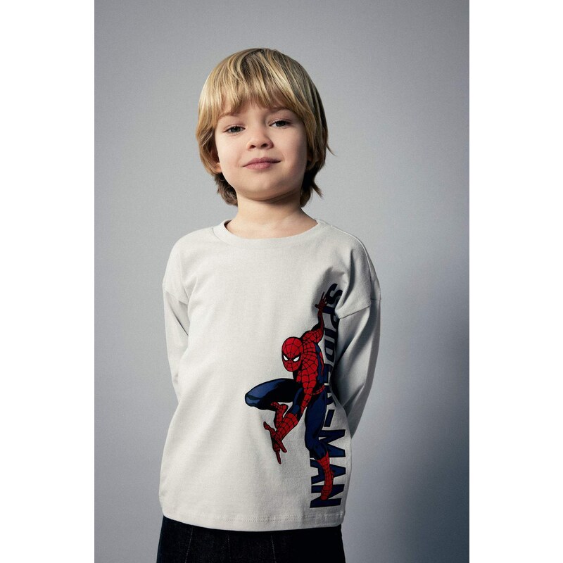 DEFACTO Baby Boy Marvel Comics Cotton Long Sleeve T-Shirt