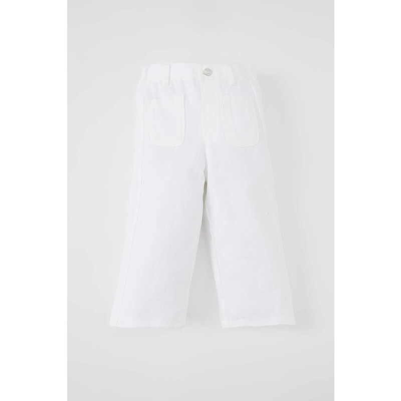 DEFACTO Baby Girl Wide Leg Gabardine Pants