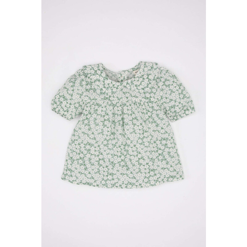 DEFACTO Baby Girl Bebe Collar Crinkle Viscose Shirt