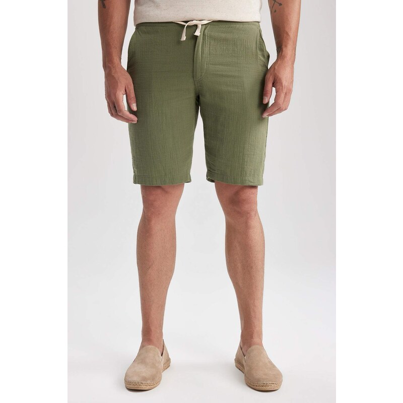 DEFACTO Regular Fit Cotton Elastic Waist Shorts