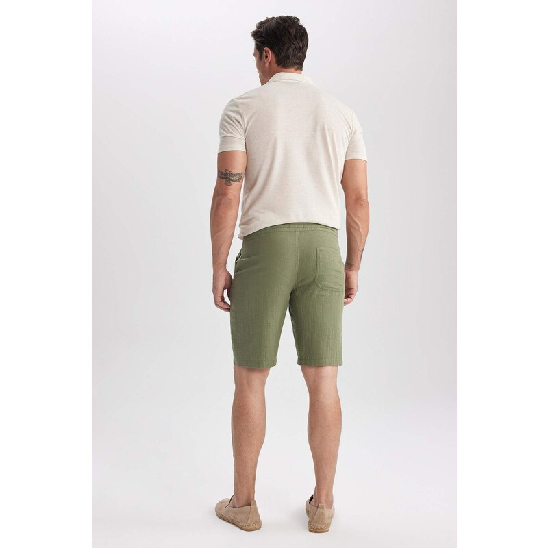 DEFACTO Regular Fit Cotton Elastic Waist Shorts